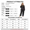 トラックスーツプラスサイズスリープウェアセット女性ブラックプリントTシャツズボン大型ホームウェア2ピーススーツナイトウェアパジャマ