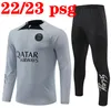 2022 2023 PSGS Football Tracksuit 2021 2022 Estilo clássico Paris Mbappe Soccer Jersey Treining Treining Treining Metle Pull Manga Longa Sergio Ramos Verratti Icardi Crianças Adultas