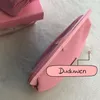 24X14X8CM classic P buckle pink makeup storage bag cosmetic bag with gift box collection item298g