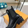 Women Beaubourg Ankle Boots Classic Chelsea Boot Designer Martin Boots Rubber Tip Motorcycle Booties Size 35 -41