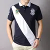 Polos pour hommes 2022 été polo à manches courtes en coton pour hommes décontracté couleur contraste Europe et amérique sport grande taille style patchwork