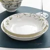 Tallrikar Party Kitchen Soup Plate Set Safe Chinese Style Bone China Table Break Frukost Abendessen Platten Accessories