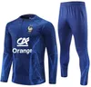 2023 2024 2025 French Trackuit Soccer Jersey Benzema Mbappe Equipe de Full Sets Kids Men 23/24/25 Parigi Football Allening Suit Mew Falla Long Maniche Chandal Fubol