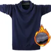 Herr t-skjortor Autumn Winter Men's Thermal Shirt mjuk sammet tjock långärmad t-shirt män svart vit smal fit tshirt homme plus storlek