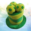 Berets Hat Party Cap Soccer Carnival Costume Brésil Footballclown Green Tall Men Femmes Cylindre Décoration Hatsbucket England