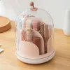 Förvaringslådor Desktop Cosmetic Organizer Bekväm anti-Crack Makeup Brush Holder Visible Lipstick Hushållsmaterial