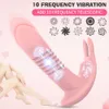 Beauty Items Fernbedienung Rabbit Vibrator Teleskopdildo Vibratoren Weiblicher Masturbator G-Punkt Vagina Stimulator Erotische sexy Spielzeuge für Paare