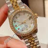 orologi diamanti orologi automatici moissanite dimensioni rosa dimensioni 36 mm in vetro zaffiro 50m designer impermeabile orologio da donna orologio. Orologio da polso di Natale