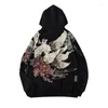 Heren hoodies fleece mannen vrouwen hoodie sukajan borduurwerk winter fluwelen sweatshirt luxe hap met capuchon yokosuka jas 2022 herfstpullovers