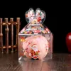 PVC Transparent Candy Box Christmas Decoration Gift Wrap Packaging Santa Claus Snowman Apple Party Supplies RRA416