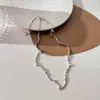 Choker Korea Trend Temperament Unregelmäßige Geometrische Kristall Ketten Halsketten Mode Glänzenden Schmuck Für Frauen Jahrestag Hochzeit