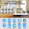 Caméras IP AZISHN 3MP HD H.265 Système de vidéosurveillance sans fil Human Auto Track PTZ WiFi Caméra de sécurité extérieure 8CH P2P NVR Kit de vidéosurveillance 221101