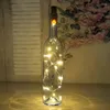 Stringhe 2M 20LED bottiglia di vino solare fata ghirlanda luci sughero decorazioni natalizie luce esterna impermeabile filo d'argento illuminazione a corda