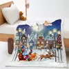 Blankets Merry Christmas Blanket For Kids Double-layer Cashmere Lamb Santa Claus Microfiber Soft Xmas Gift Camping Trips Throws