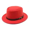 Bérets femmes feutre chapeaux large bord Fedoras pour fête de mariage porc tarte Fedora chapeau disquette Triby Base