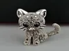 Niedliche kleine Katzen-Broschen, Pin-Up-Schmuck für Frauen, Anzug, Hüte, Clips, Antik-Silber-Schmuck, Geschenk