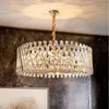 Chandeliers Crystal Chandelier Living Room Bedroom Creative Lighting Luster Round Simple Restaurant LED Nordic