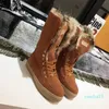 Stivali di pelliccia da donna Stivali da neve Scarpe invernali Stivali alti Designer di marca Pelle scamosciata Coniglio caldo per il ginocchio della donna di lusso alla moda