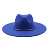 Berets dameshoed vilt kapel strand heren panama mode 2022 fedoras brim rand met ketting elegante fascinator bruiloft foto