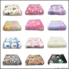 Couvertures Couverture Doux Pet Hiver Chien Chat Lit Tapis Pied Imprimer Chaud Slee Matelas Petits Chiens Moyens Chats Corail Polaire Chiot Fournitures Dr Dhkrz