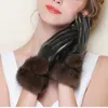 Five Fingers Gloves Women039s Mink Fur Gloves Real Sheepskin Leather Gloves Touch Screen Winter Warm Female Luxury Mittens S2434444939