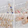 Jewelry Pouches R2LE Double-layer Earrings Necklace Display Stand Clear Acrylic Holder Bracelet Organizer For Women Girls295Z