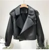 Femmes en cuir véritable véritable manteau en peau de mouton femmes Outwear veste pardessus dames