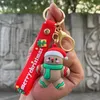 Party Favor Cartoon Christmas Keychain Santa Claus Pendant Schoolbag Hanging Key Ring Jewelry Gift wly935