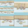 펜던트 목걸이 5 pcs 작은 CZ Crystal 키 모양의 매력 매력 마이크로 포장 펜던트 여성 보석을 찾는 DIY 목걸이를 만드는 Phyum