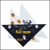 Autres Fournitures Pour Chiens 3 Pack Halloween Bandanas Pour Chiens Citrouille Fantôme Triangle Écharpe Bavoirs Foulard Pour Animaux De Compagnie Pour Petits Chiens De Taille Moyenne Animaux Chats Dro Dh42R