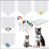 Altre forniture per cani Bandane per cani in bianco Solid White Fai da te Sciarpa triangolare per animali domestici Bavaglini per trasferimento di calore Accessori per cani Cuccioli Gatti Drop Del Dhsla