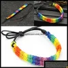 Bracelets de charme joias kimter l￩sbica presentes dos namorados lgbt band band ￠ m￣o arco -￭ris gay orgulho bracelete amor deli otg5m