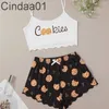 Printing Home Clothes Suit Sexy Suspender Top And Shorts Two Piece Set Designer Lovely Ladies Pajamas Total 41 Styles