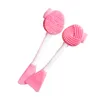 Pinceaux de maquillage Épurateur de visage en silicone 4 en 1 Brosse nettoyante pour le visage Lavage à main pour le nettoyage des pores Exfoliant doux Enlevant les points noirs XB1