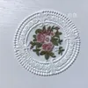 Vintage Romantic Floral Cup Mats for Drinkware Handmade Embroidery Craft European Style Lace Fabric Washable Placemat