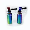 Cool Pipes Rainbow Glass Waterpipe Filter Silver Screen Dry Herb Tobacco Bong Bong Down Stem Metal Bowl Handpipes Portasigarette Mini Narghilè Shisha presa di fabbrica