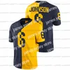 Custom Michigan Wolverines Jersey 2021-22 NCAA College Football Aidan Hutchinson Daylen Baldwin Daxton Hill Cade McNamara Corneli