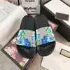 Designer Uomo Donna Sandali con scatola di fiori corretta Sacchetto per la polvere Scarpe stampa serpente Scivolo Pantofola piatta estiva larga taglia 35-46