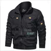 Herrjackor Mens Bomber Jacket Stand Collar Coat Autumn Men Multi Pockets Pilot Ytterkl￤der Solid Military Casual Tops W345