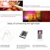 Haut-parleur Bluetooth ampoule lumière 12W musique jouant lampe LED sans fil à intensité variable avec télécommande 24 touches