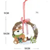 Juldekorationer 18x18cm Series Rattan Pendants k￤nde h￤ngande ornament garderobsd￶rr och f￶nster