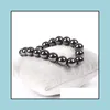 Beaded Women Black 6/8/10 Cool Magnetic Armband Beads Hematite Stone Therapy Health Care Magnet Mens smycken Drop Delivery 2022 BRAC DHPGK