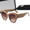 Nouveau classique G Woman Cat Eye Sunglasses Fashion Fashion UV400 ONDES DE CADRE SQUÉ