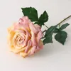 Fleurs décoratives Simulation Peinture À L'huile Grande Rose Maison Salon Table À Manger Décoration De Mariage Faux Artificielle De Haute Qualité