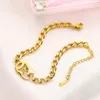 C Logo 18K Gold Plated Stainless Steel Charm Bracelet Titanium Luxury Brand Designer Chain Bangle Men Women Metal Jewelry Accessories