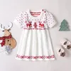 Robes de fille année enfants filles tricot cerf flocon de neige imprimé pull costume princesse vêtements de noël 221101