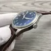 Luxe herenhorloge waterdicht automatisch mechanisch roestvrij staal zwart leer eenvoudig 41 mm horloge buiten mannelijke polshorloges