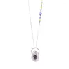 Pendant Necklaces 2022 Crystal Druzy Fluorite Necklace Healing Earth Dropship