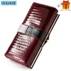 Wallets Free Gift 2022 New Diamonds Women's Leather Wallet Long Fashion Patchwork Money Bag Ladies Purse Card Holder L221101