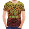 T-shirts pour hommes style tribal traditionnel polynésien imprimé col rond T-shirt à manches courtes hommes européens et américains femmes été